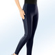 Hosen - Leggings im interresanten Materialmix, in Größe 018 bis 092, in Farbe SCHWARZ – Farbe MARINE – Ansicht 3