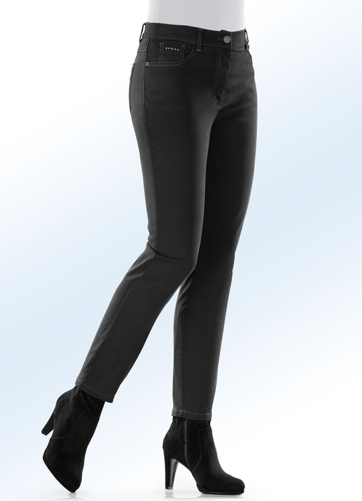 - Hose in 5-Pocket-Form mit softem Griff, in Größe 018 bis 054, in Farbe SCHWARZ Ansicht 1