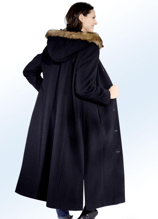 - Mantel mit abnehmbarer Kapuze, in Größe 020 bis 058, in Farbe SCHWARZ Ansicht 3