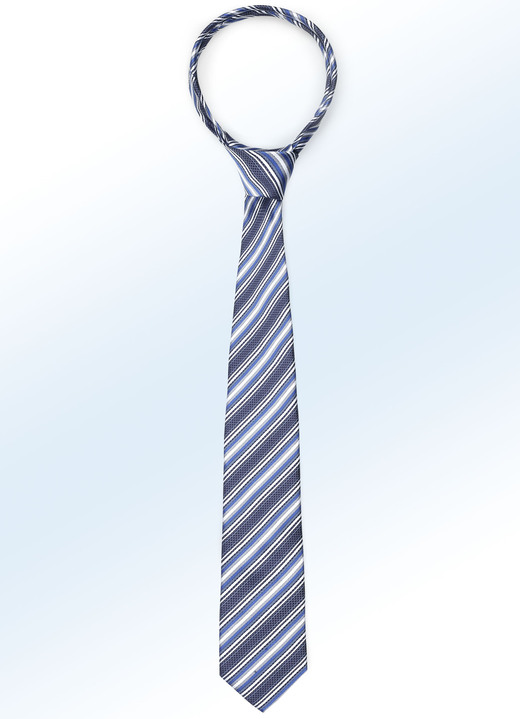 Krawatten - Gestreifte Krawatte in 5 Farben, in Farbe ROYALBLAU Ansicht 1