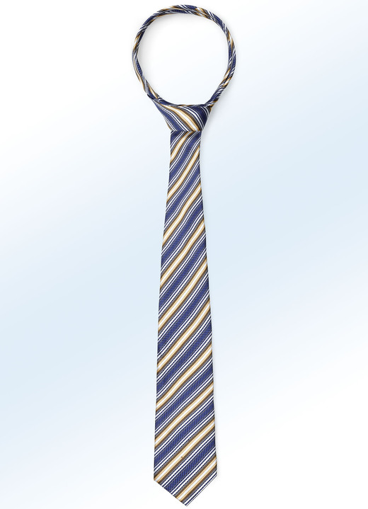 Krawatten - Gestreifte Krawatte in 5 Farben, in Farbe ROYALBLAU Ansicht 2