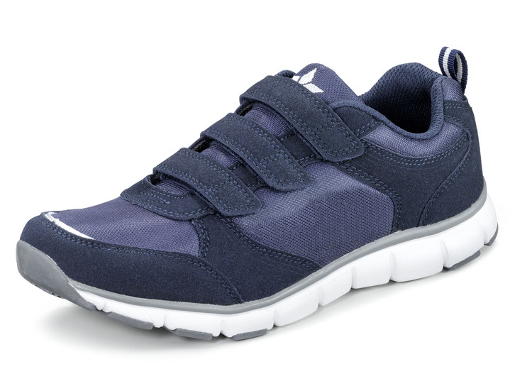 Slipper & Schnürschuhe - Sportliche Herren-Slipper, mit herausnehmbarem Fußbett, in Größe 040 bis 047, in Farbe MARINE Ansicht 1
