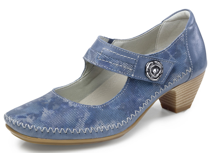 Pumps & Ballerina - ELENA EDEN, schicke Damen-Pumps, Weite G, mit herausnehmbarem Fußbett, in Größe 036 bis 042, in Farbe JEANS Ansicht 1