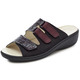 Sandaletten & Pantoletten - ELENA EDEN, bequeme Damen-Pantoletten, Weite H, mt herausnehmbarem Fußbett – Farbe SCHWARZ-BORDEAUX – Ansicht 1 Sandaletten & Pantoletten - ELENA EDEN, bequeme Damen-Pantoletten, Weite H, mt herausnehmbarem Fußbett, in Größe 036 bis 042, in Farbe SCHWARZ-BORDEAUX – Farbe SCHWARZ-BORDEAUX – Ansicht 1