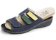 Sandaletten & Pantoletten - ELENA EDEN, bequeme Damen-Pantoletten, Weite H, mt herausnehmbarem Fußbett – Farbe MARINE-BUNT – Ansicht 2 Sandaletten & Pantoletten - ELENA EDEN, bequeme Damen-Pantoletten, Weite H, mt herausnehmbarem Fußbett, in Größe 036 bis 042, in Farbe SCHWARZ-BORDEAUX – Farbe MARINE-BUNT – Ansicht 2