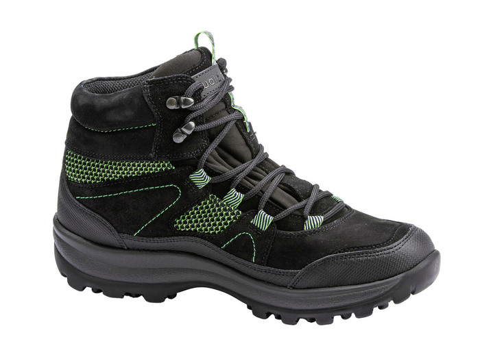 - Waldläufer Schnür-Stiefelette mit Klimamembrane, in Größe 4 1/2 bis 9, in Farbe SCHWARZ-GRÜN Ansicht 5