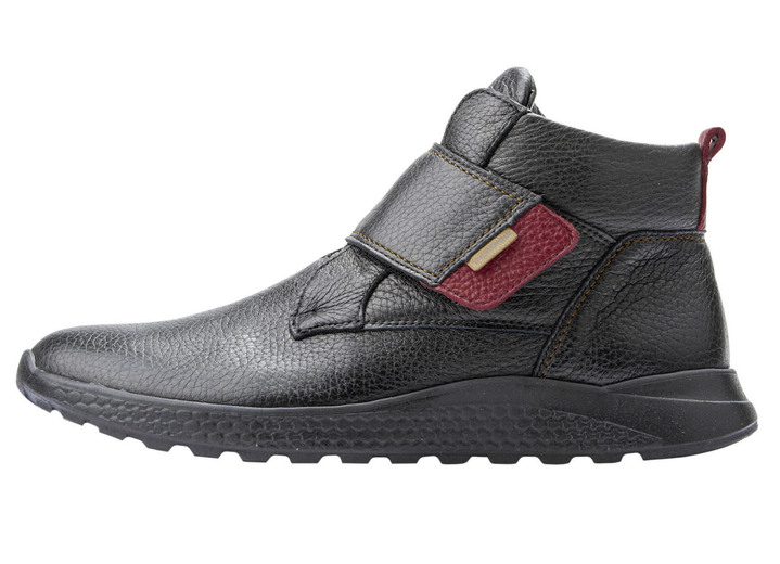 Stiefel & Stiefeletten - Waldläufer, bequeme Damen-Stiefeletten, Weite H, mit herausnehmbarem Fußbett, in Größe 4 1/2 bis 9, in Farbe SCHWARZ-ROT Ansicht 5