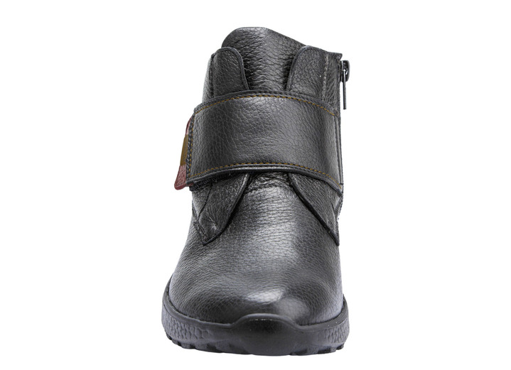 Schuhe - Waldläufer, bequeme Damen-Stiefeletten, Weite H, mit herausnehmbarem Fußbett, in Größe 4 1/2 bis 9, in Farbe SCHWARZ-ROT Ansicht 8