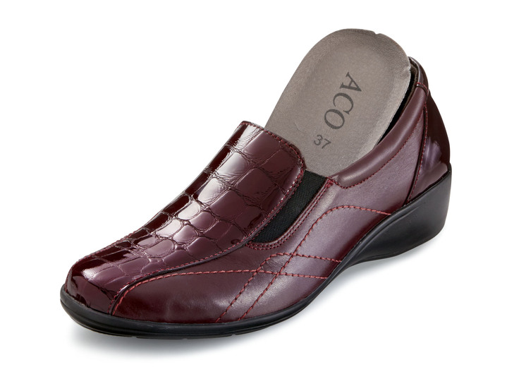 Slipper & Schnürschuhe - ELENA EDEN, komfortable Damen-Slipper, mit herausnehmbarem Fußbett Ansicht 2 Slipper & Schnürschuhe - ELENA EDEN, komfortable Damen-Slipper, mit herausnehmbarem Fußbett, in Größe 036 bis 042, in Farbe BORDEAUX Ansicht 2