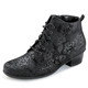 Stiefel & Stiefeletten - Waldläufer Schnür-Stiefelette mit floraler Prägung – Farbe SCHWARZ – Ansicht 1 Stiefel & Stiefeletten - Waldläufer Schnür-Stiefelette mit floraler Prägung, in Größe 4 1/2 bis 9, in Farbe GRAU – Farbe SCHWARZ – Ansicht 1