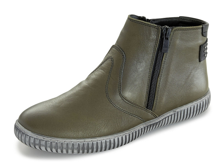 Schuhe - Gemini Stiefelette aus Rind-Nappaleder, in Größe 036 bis 042, in Farbe KHAKI Ansicht 1