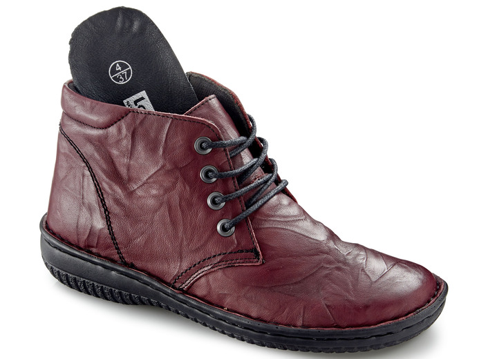 Stiefel & Stiefeletten - ELENA EDEN, schicke Damen-Boots, Weite G, mit herausnehmbarem Fußbett Ansicht 2 Stiefel & Stiefeletten - ELENA EDEN, schicke Damen-Boots, Weite G, mit herausnehmbarem Fußbett, in Größe 036 bis 042, in Farbe BURGUND Ansicht 2