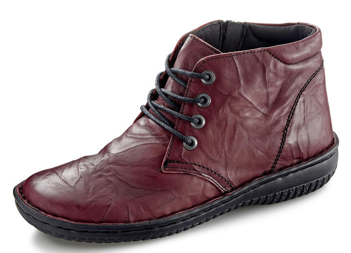 Stiefel & Stiefeletten - ELENA EDEN, schicke Damen-Boots, Weite G, mit herausnehmbarem Fußbett Ansicht 1 Stiefel & Stiefeletten - ELENA EDEN, schicke Damen-Boots, Weite G, mit herausnehmbarem Fußbett, in Größe 036 bis 042, in Farbe BURGUND Ansicht 1