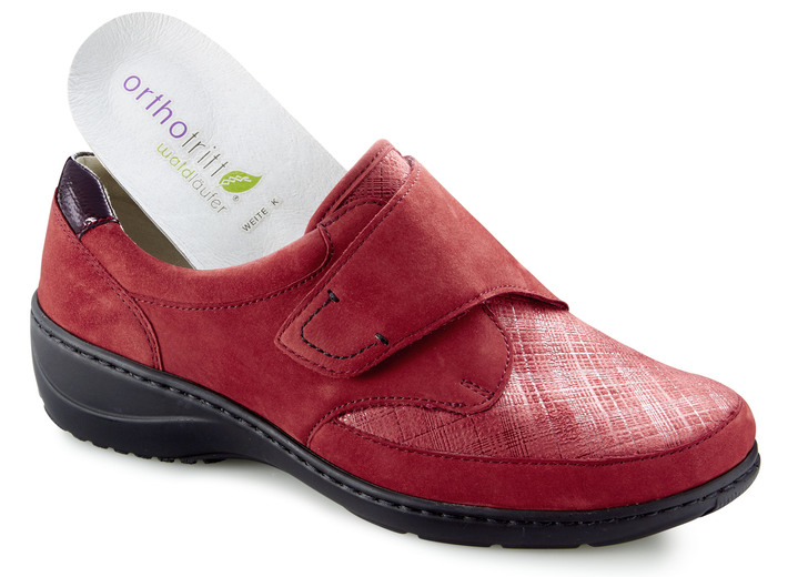 Slipper & Schnürschuhe - Waldläufer Slipper mit Stretchmaterial im Ballenbereich, in Größe 4 bis 8 1/2, in Farbe RUBINROT Ansicht 2