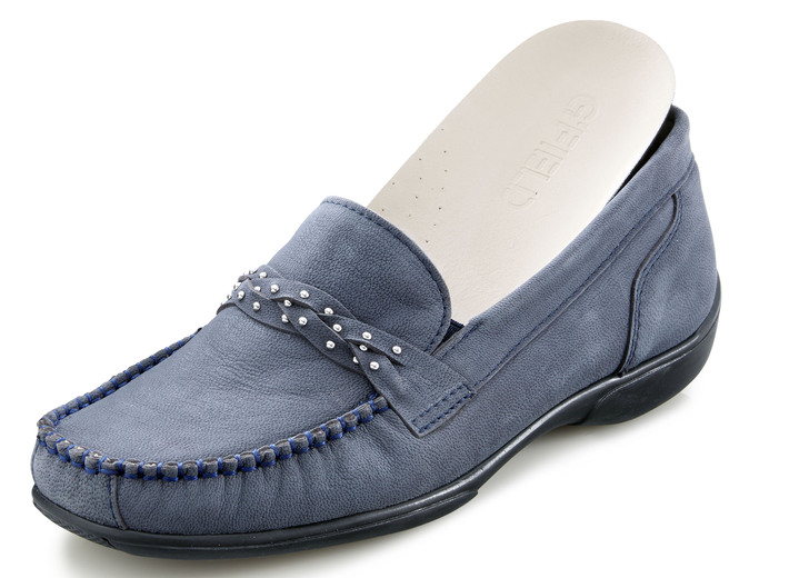 Slipper & Schnürschuhe - ELENA EDEN, bequeme Damen-Slipper, Weite H, mit herausnehmbarem Fußbett Ansicht 6 Slipper & Schnürschuhe - ELENA EDEN, bequeme Damen-Slipper, Weite H, mit herausnehmbarem Fußbett, in Größe 036 bis 042, in Farbe TAUPE Ansicht 6