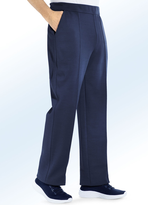 Freizeithosen - „Athlet“-Kurhose in 7 Farben Ansicht 2 Freizeithosen - „Athlet“-Kurhose in 7 Farben, in Größe 023 bis 062, in Farbe STAHLBLAU Ansicht 2