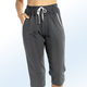 Freizeithosen - Caprihose mit Zierband – Farbe ANTHRAZIT Freizeithosen - Caprihose mit Zierband, in Größe 036 bis 058, in Farbe SCHWARZ