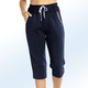Freizeithosen - Caprihose mit Zierband – Farbe MARINE Freizeithosen - Caprihose mit Zierband, in Größe 036 bis 058, in Farbe SCHWARZ