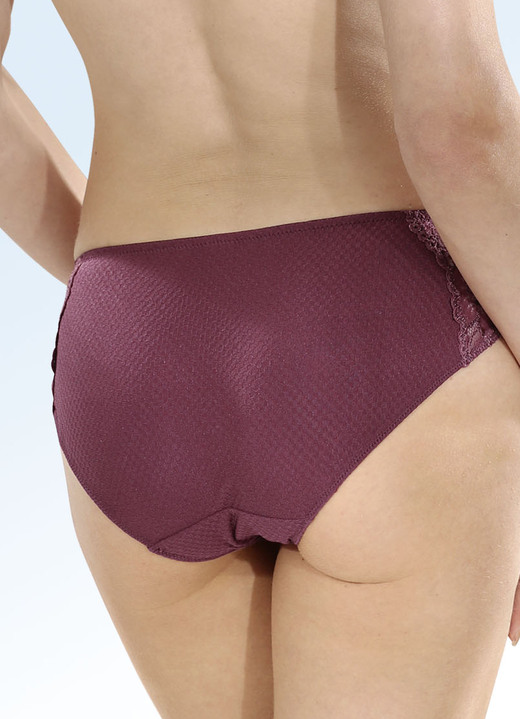 - Sassa Zweierpack Slips mit Elastikspitze, in Größe 038 bis 048, in Farbe BURGUND Ansicht 2