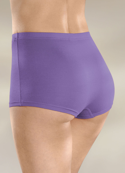 Slips - Viererpack Pants mit Gummizug im Bund Ansicht 8 Slips - Viererpack Pants mit Gummizug im Bund, in Größe 036 bis 050, in Farbe 2X VIOLETT, 2X SCHWARZ Ansicht 8