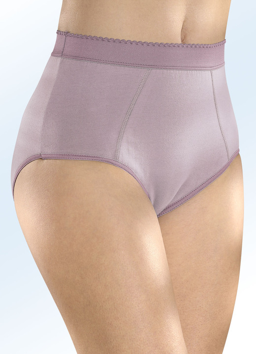 Slips - Sechserpack Formslips mit verstärkter Bauchpartie, in Größe 038 bis 054, in Farbe 3X MAUVE, 3X LORBEER Ansicht 1