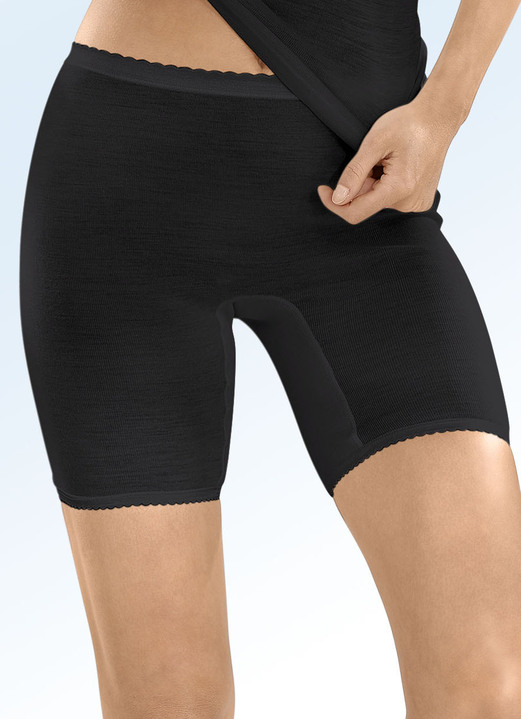 Winter- & Funktionswäsche - Con-ta Zweierpack Schlüpfer mit Schurwolle, in Größe 038 bis 052, in Farbe WOLLWEISS Ansicht 2