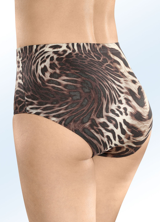 Slips - Viererpack Slips mit Raubtierdessin, in Größe 038 bis 056, in Farbe BEIGE-BRAUN Ansicht 2