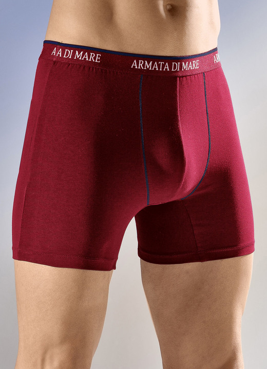 Pants & Boxershorts - Viererpack Pants, mit Elastikbund, Kontrastnähten, in Größe 004 bis 011, in Farbe 2X MARINE-ROT, 2X ROT-MARINE Ansicht 2