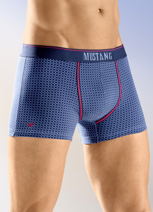 Pants & Boxershorts - Mustang Dreierpack Pants, dessiniert, in Größe 004 bis 008, in Farbe MARINE-JEANSBLAU Ansicht 2