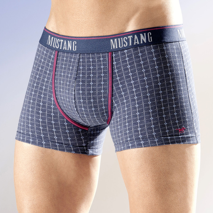 Pants & Boxershorts - Mustang, Dreierpack Pants, kariert, in Größe 004 bis 008, in Farbe NAVY-BUNT Ansicht 2