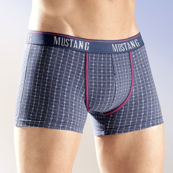 Pants & Boxershorts - Mustang, Dreierpack Pants, kariert, in Größe 004 bis 008, in Farbe NAVY-BUNT Ansicht 1