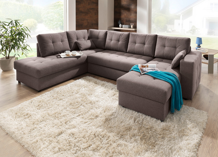 Polsterecken - Polstermöbel mit Bettfunktion, in Farbe BEIGE, in Ausführung Polsterecke Ansicht 28
