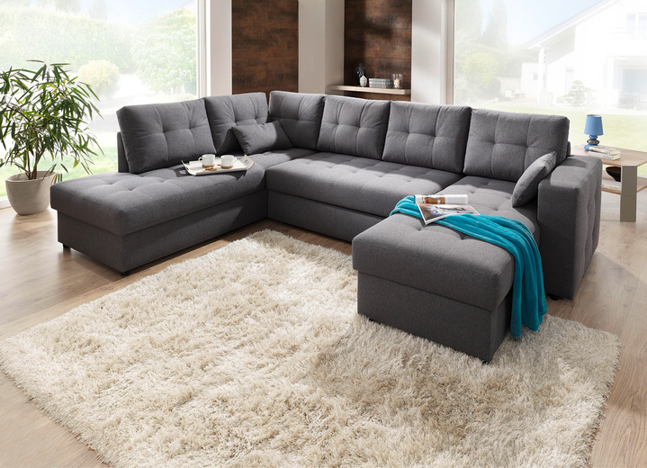 Polsterecken - Polstermöbel mit Bettfunktion, in Farbe BEIGE, in Ausführung Polsterecke Ansicht 25