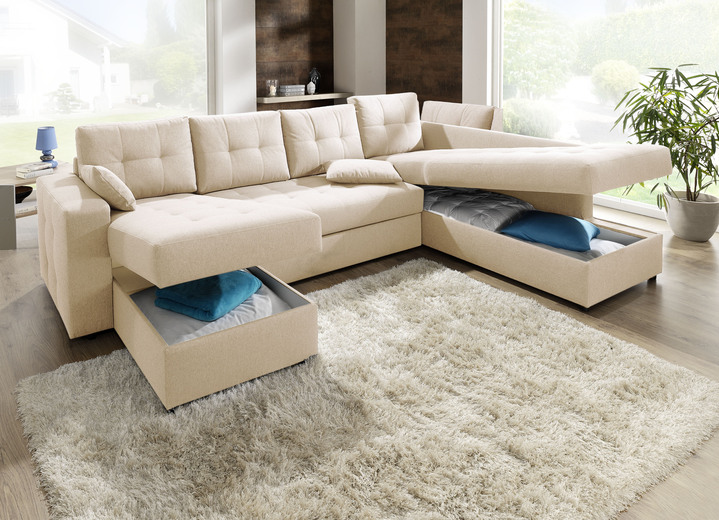 Polsterecken - Polstermöbel mit Bettfunktion, in Farbe BEIGE, in Ausführung Polsterecke Ansicht 11