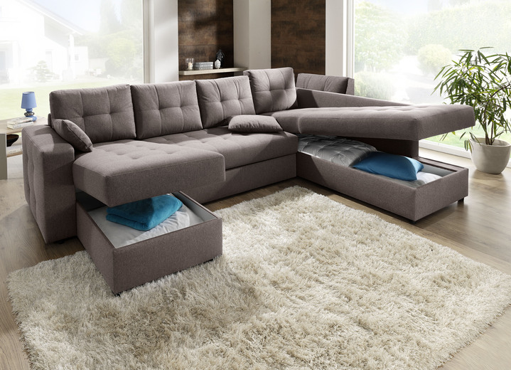 Polsterecken - Polstermöbel mit Bettfunktion, in Farbe BEIGE, in Ausführung Polsterecke Ansicht 8