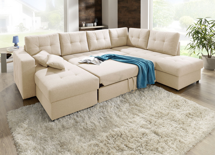 Polsterecken - Polstermöbel mit Bettfunktion, in Farbe BEIGE, in Ausführung Polsterecke Ansicht 12