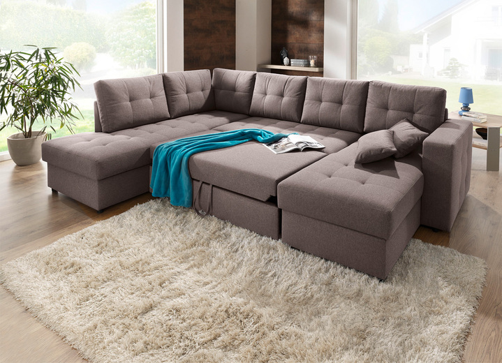 Polsterecken - Polstermöbel mit Bettfunktion, in Farbe BEIGE, in Ausführung Polsterecke Ansicht 30