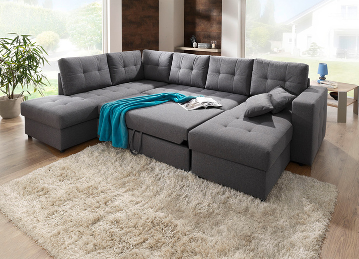 Polsterecken - Polstermöbel mit Bettfunktion, in Farbe BEIGE, in Ausführung Polsterecke Ansicht 27