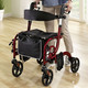 Mobilität - Rollator, auch als Rollstuhl nutzbar – Farbe ROT – Ansicht 2 Mobilität - Rollator, auch als Rollstuhl nutzbar, in Farbe ROT – Farbe ROT – Ansicht 2