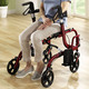 Mobilität - Rollator, auch als Rollstuhl nutzbar – Farbe ROT – Ansicht 3 Mobilität - Rollator, auch als Rollstuhl nutzbar, in Farbe ROT – Farbe ROT – Ansicht 3