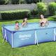 Garten - Rechteckiges Pool-Set, groß aus robustem TriTech-Material, in Farbe BLAU