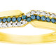 Ringe - Entzückender Damenring mit weißen und blauen Brillanten – Ansicht 2 Ringe - Entzückender Damenring mit weißen und blauen Brillanten, in Größe 160 bis 220, in Farbe  – Ansicht 2