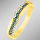 Ringe - Entzückender Damenring mit weißen und blauen Brillanten – Ansicht 1 Ringe - Entzückender Damenring mit weißen und blauen Brillanten, in Größe 160 bis 220, in Farbe  – Ansicht 1