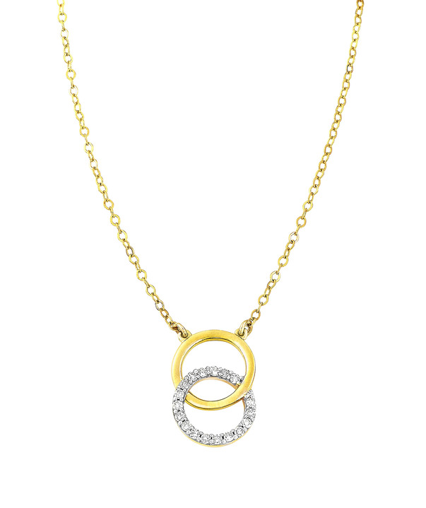 Halsketten - Moderne Halskette mit 18 Diamanten Ansicht 2 Halsketten - Moderne Halskette mit 18 Diamanten, in Farbe  Ansicht 2
