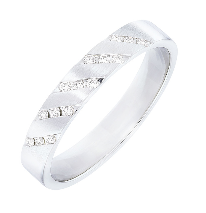 Ringe - Platin Damenring mit Brillanten Ansicht 2 Ringe - Platin Damenring mit Brillanten, in Größe 160 bis 220, in Farbe  Ansicht 2