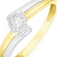 Ringe - Damenring in Bicolor mit 13 Brillanten – Ansicht 2 Ringe - Damenring in Bicolor mit 13 Brillanten, in Größe 160 bis 220, in Farbe  – Ansicht 2