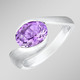 Ringe - Moderner Damenring mit echt Amethyst – Ansicht 1 Ringe - Moderner Damenring mit echt Amethyst, in Größe 160 bis 220, in Farbe  – Ansicht 1