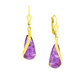Ohrschmuck - Ohrringe mit echt Amethyst, in Farbe  – Ansicht 2