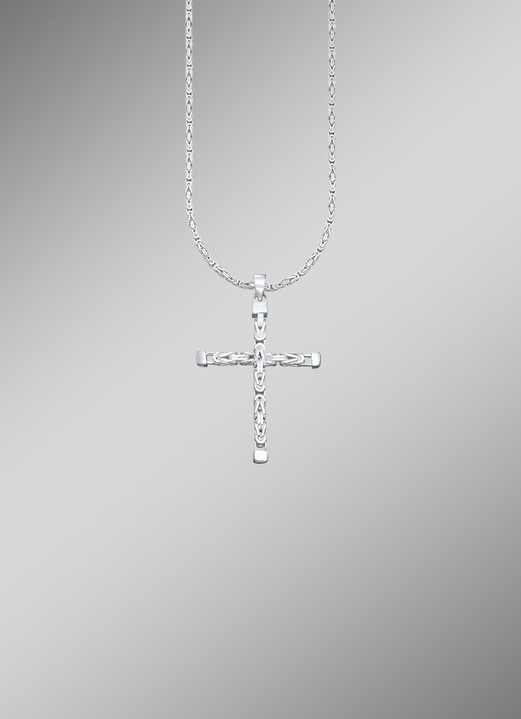 Halsketten - Markanter Kreuz-Anhänger mit Königskette, in Farbe  Ansicht 1