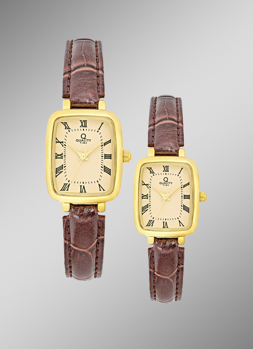 Partneruhren - Klassische Quartz-Partneruhren der Marke Quality Time Ansicht 2 Partneruhren - Klassische Quartz-Partneruhren der Marke Quality Time, in Farbe , in Ausführung Damenuhr Ansicht 2